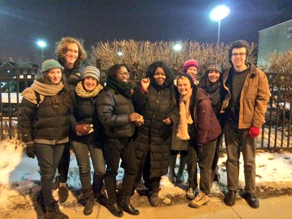The arrestees, after their release. (Photo: Minku / @minkumedia)
