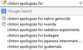 clinton apologizes for